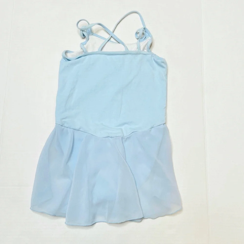 Girl’s Blue Unicorn Ballet Dance Gym Tutu Skirted Leotard Size XXL